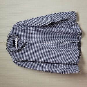 Ralph Lauren long sleeve blue gingham button down men's XXL 100% cotton